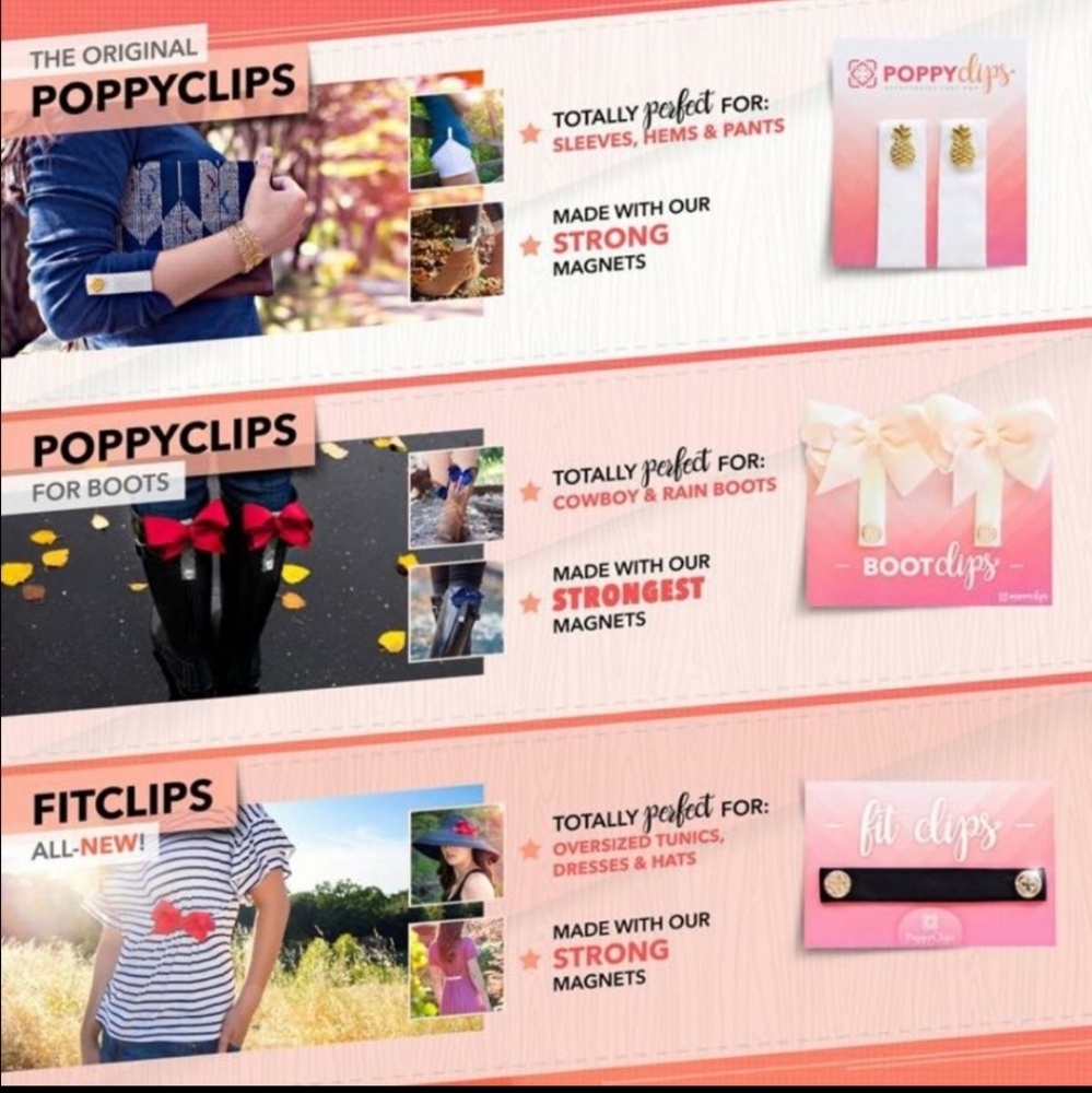 Sweet Pink Fit Clips Poppy Clips - Picture 5 of 5